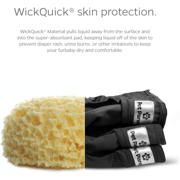 Pet Parents® Washable Dog Diapers (3pack) (Small, Black) - Picture 3 of 7